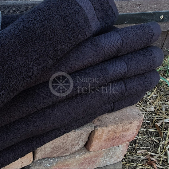 Cotton terry towel black